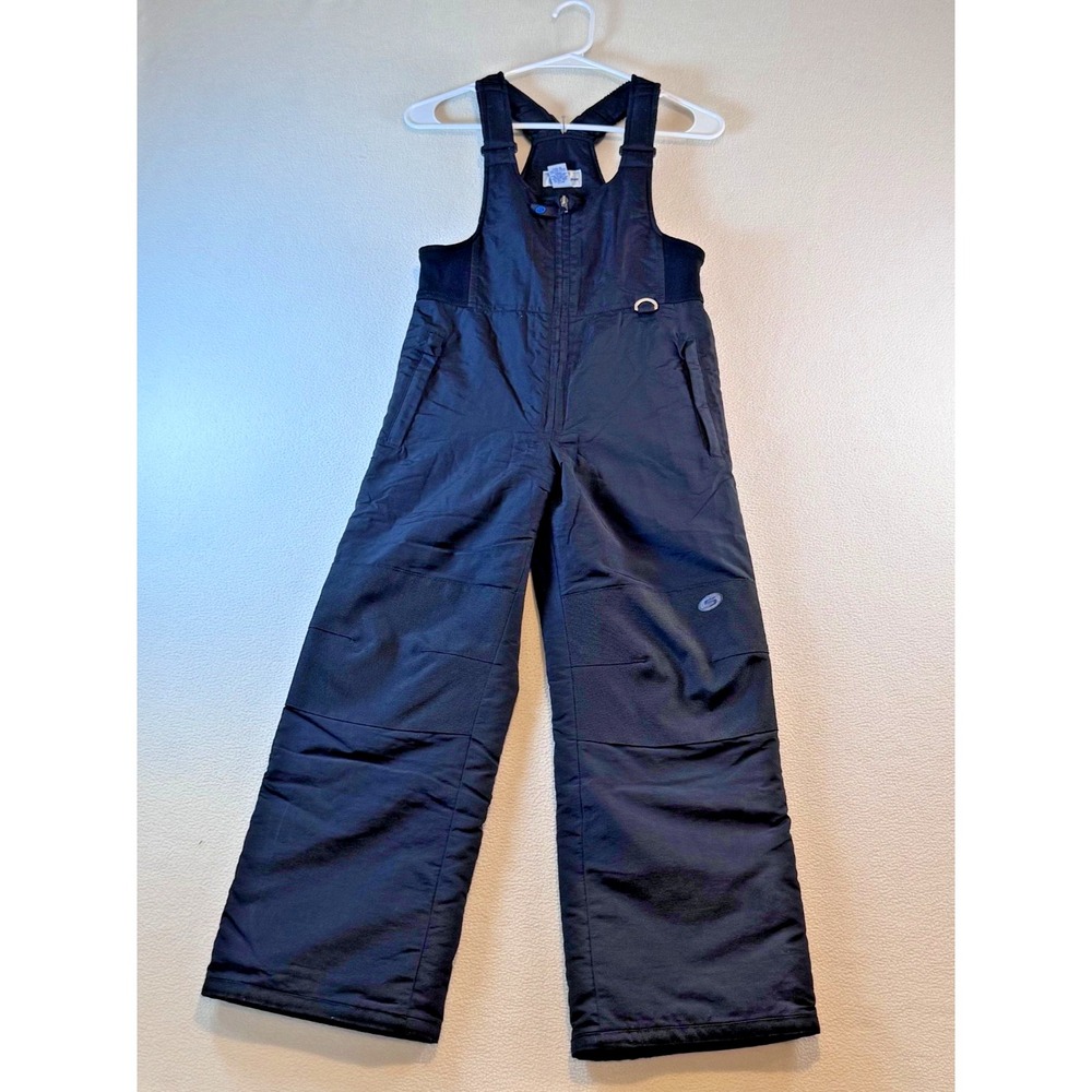 Slalom Ski Bib Pants Black Youth Medium Adjustable Elastic Straps Back Bib
